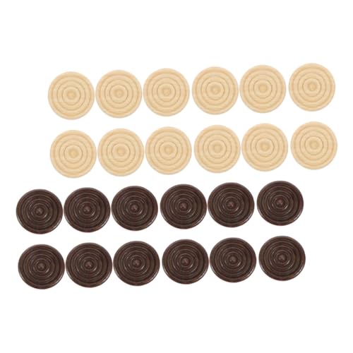 BCOATH 72 Stück Teiliges Holz Schach Dame spielsteine Runde Brettspiel Figuren Leicht Kompakt Tragbar Schachbrett Zubehörteile in Natürlichem Holz Dunkelbraun für Spiel Ersatz Geschenk BCOATH 72 Stück Teiliges Holz Schach Dame spielsteine Runde Brettspiel Figuren Leicht Kompakt Tragbar Schachbrett Zubehörteile in Natürlichem Holz Dunkelbraun für Spiel Ersatz Geschenk von BCOATH
