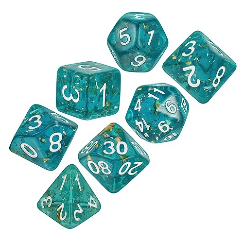 BCOATH 7St Würfel aus Acryl Zahlenspielzeug RPG-Brettspielwürfel Tischspielwürfel lustige Würfelspiel-Requisiten lichtwürfel travel Cubes Spielzeuge Pub-Spielzeug transparente Würfel Blue von BCOATH