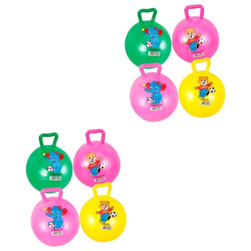 BCOATH 8 STK Schläger handhaben Kinder Hüpfball aufblasbar federnd Sprungball für Kleinkinder hupfball für Kinder Activity für Kinder Spielzeug Kinder-Cartoon-Ball aufblasbare Bälle PVC von BCOATH