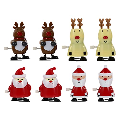 BCOATH 8 Stücke Weihnachten Wind-up Toys Cartoon Uhrwerk Spielzeug Educational Toys von BCOATH