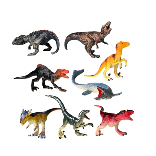 BCOATH 8 Teiliges Dinosaurier Spielzeug Set Aus Kunststoff Realistische Figuren Für Kinder Ideales Lernspielzeug Für Kindergarten Und Zuhause Fördert Kreativität Und Fantasie von BCOATH