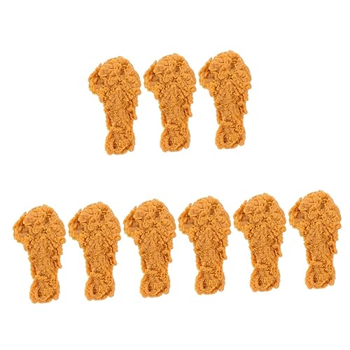 BCOATH 9 STK Simulation Brathähnchen Modell Restaurant simuliertes Huhn gefälschte lebensechte Essensrequisiten Hähnchenkeulen dekoratives Drumstick-Modell PVC-Trommelstock-Anhänger von BCOATH