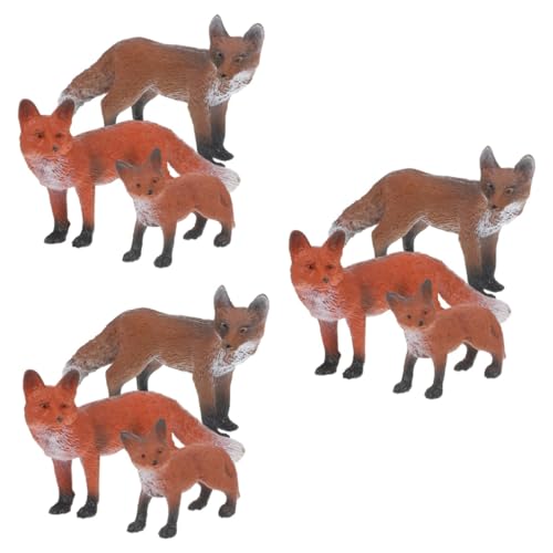 BCOATH 9 STK Wilde Tierfigur Tiermodell-Spielzeug Dschungeltierfiguren Wildtierspielzeug Fuchs Spielzeug Fuchs Figur Spielzeug Fuchsspielzeug Fuchs Tierspielzeug Fuchs-skulptur Spielzeuge von BCOATH