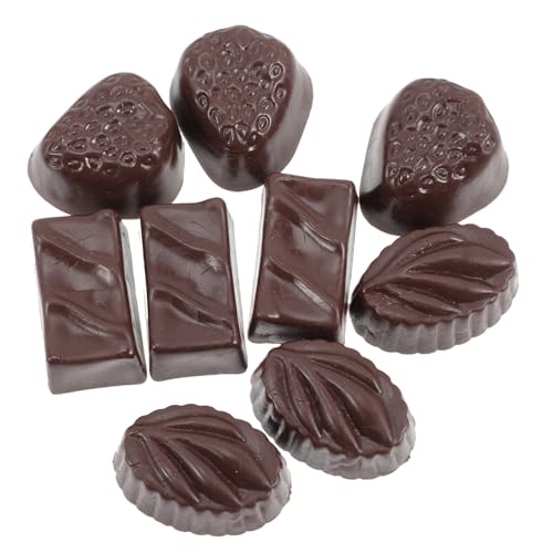 BCOATH 9St Simulationsschokolade schokoladenform Chocolate Mold dekorative Schokolade künstliche Dessertmodelle Kinderspielzeug Spielzeuge gefälschte Desktop-Schokolade Kinderzubehör PVC von BCOATH