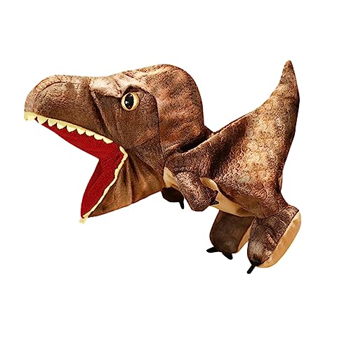 BCOATH Dinosaurier-Handpuppe Puppen Plüsch interaktives Spielzeug kinderspielzeug Handpuppe Spielzeug Toys Geschichte sprechende Handpuppe Rollenspiel Handpuppe pp Baumwolle Brown von BCOATH