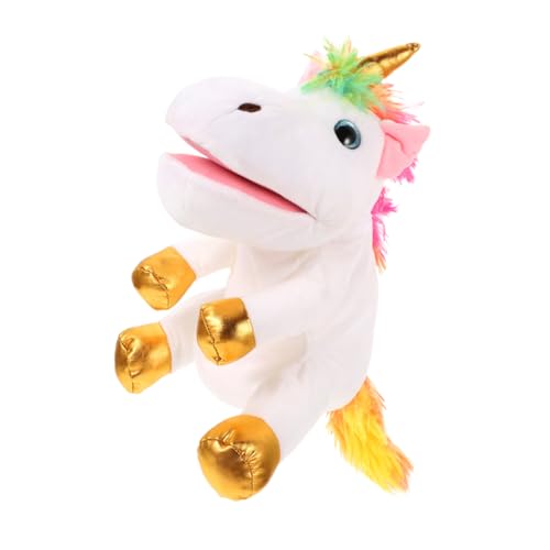 BCOATH Einhorn Handpuppe Realistisches Einhorn Spielzeug Pädagogische Handpuppe DIY Einhorn Geschichtenerzählen Einhorn Spielzeug Dekoratives Handspielzeug Kinder Handpuppe von BCOATH