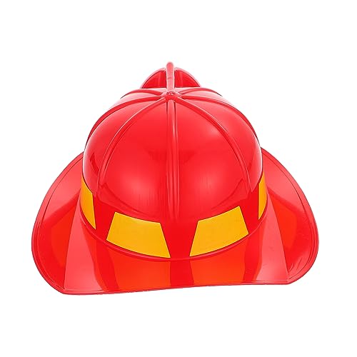 BCOATH Feuerhut Feuerwehrmann Partyhelm Rollenspielhelm Für Kinder Feuerwehrmann Verkleidet Hut Performance-hut Für Kinder Feuerwehrmann-rollenspielhelm Schutzhelme Kinderhelm Rot Plastik von BCOATH