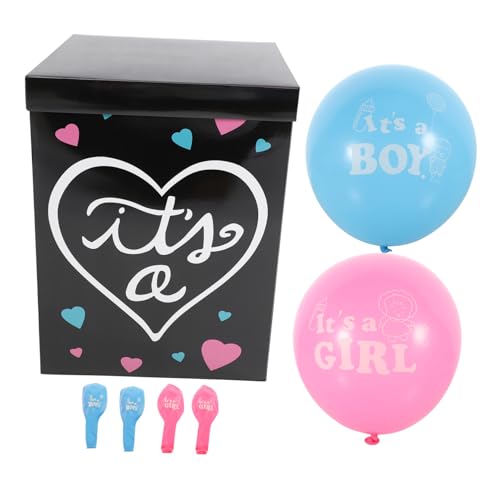 BCOATH Gender Reveal Partybox Mit Luftballons Papierballons Verschiedenen Farben Für Die Perfekte Babyparty Dekoration Inklusive Dicker Gender Reveal Luftballons Und von BCOATH