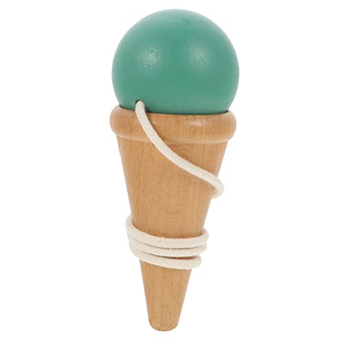 BCOATH Geschicklichkeitsball Kinder holzspielzeug jucarii pentru copii pädagogisches Kendama-Spielzeug Ballspielzeug werfen Koordinationsübung Kendama Spielzeug Kinderzubehör Green von BCOATH