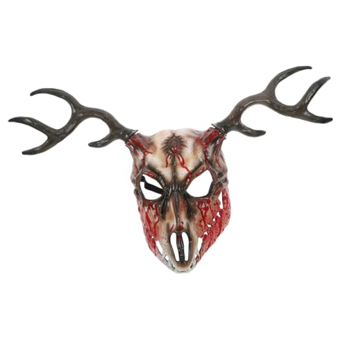BCOATH Gruselige Hirschgeweih-Maske Abnehmbar für Halloween Cosplay Party Requisite Unisex Atmungsaktiv Komfortabel Vielseitig Einsetzbar BCOATH Gruselige Hirschgeweih-Maske Abnehmbar für Halloween Cosplay Party Requisite Unisex Atmungsaktiv Komfortabel Vielseitig Einsetzbar von BCOATH