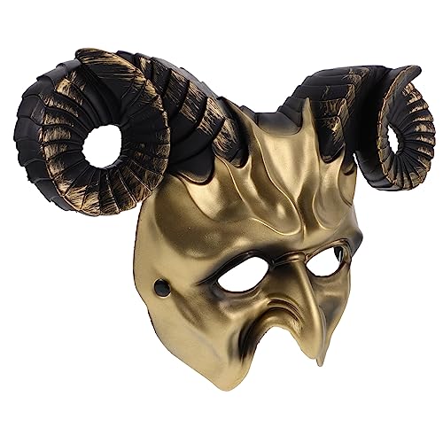 BCOATH Halloween Maske Mit Ochsenhörnern Gruselige Maskerade Dekoration Für Kostümparty Dekorative Für Halloween Events Und Cosplay von BCOATH