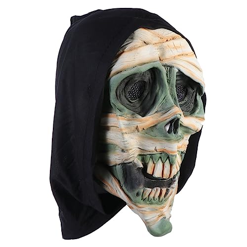 BCOATH Halloween Schädel Kopf Muster Maske Gruselige Gesichtsmaske Für Herren Perfekte Halloween Kopfbedeckung Für Schreckliche Kostümpartys Und Feste Furchteinflößendes Design von BCOATH