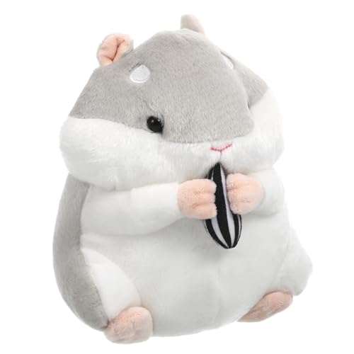 BCOATH Hamster Stoffpuppe 23 cm Grau üßes üschtier Im Cartoon Design Ideales Für Kinder Und Kleinkinder Perfekte Heimdekoration Und Spielzeug von BCOATH