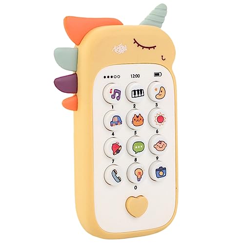 BCOATH Handy für Kinder Handy Spielzeug Babyspielzeug Musikspielzeug Kinder Handy kinderhandy Cartoon- -Telefon-Spielzeug so tun, als telefonieren Plastik Yellow von BCOATH