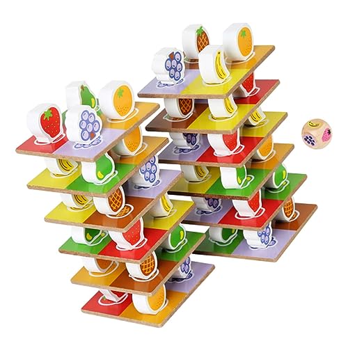 BCOATH Holz Balancespielzeug Stapelturm mit Früchten Lernspielzeug Montessori Stapelblöcke Ab Jahren Frühe Kognitiver Fähigkeiten BCOATH Holz Balancespielzeug Stapelturm mit Früchten Lernspielzeug Montessori Stapelblöcke Ab Jahren Frühe Kognitiver Fähigkeiten von BCOATH