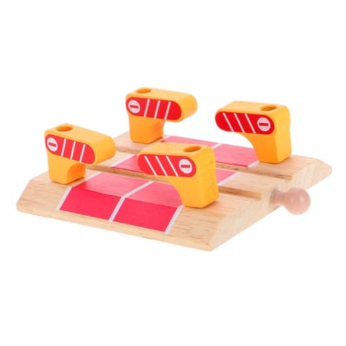 BCOATH Holzbahn Zubehör Roter Zug Bahnübergang Blockierstation Spielset Kreatives Lernspielzeug für Ab Jahren Kompatibel mit Holzschienen und Zugsets BCOATH Holzbahn Zubehör Roter Zug Bahnübergang Blockierstation Spielset Kreatives Lernspielzeug für Ab Jahren Kompatibel mit Holzschienen und Zugsets von BCOATH