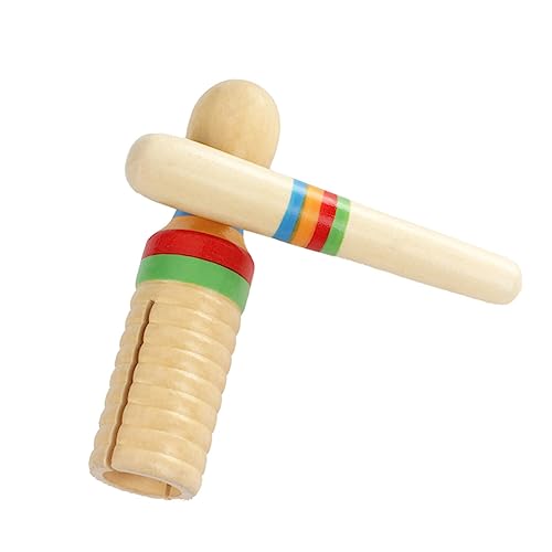 BCOATH Holzschaber Musikinstrument Teiliges Percussion mit Holzstab Motorische Handliche Bunte Lackierung Sicher für Kleinkinder Lernspielzeug für Geburtstage und Feiertage BCOATH Holzschaber Musikinstrument Teiliges Percussion mit Holzstab Motorische Handliche Bunte Lackierung Sicher für Kleinkinder Lernspielzeug für Geburtstage und Feiertage von BCOATH