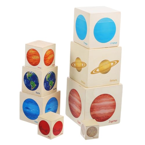 BCOATH Holzspielzeug Planeten Würfel Montessori Bausteine Lernspielzeug Logik Denkspiel für Kleinkinder Entwicklungsfördernd für Reisen und Geschenk BCOATH Holzspielzeug Planeten Würfel Montessori Bausteine Lernspielzeug Logik Denkspiel für Kleinkinder Entwicklungsfördernd für Reisen und Geschenk von BCOATH