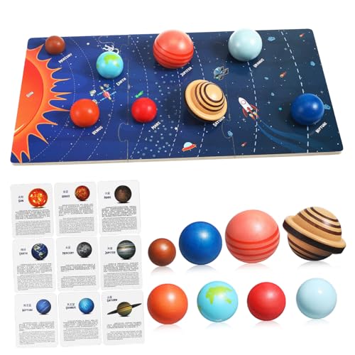 BCOATH Holzspielzeug Solar System Puzzle mit Planeten für Ab Jahren Stabiles Lernspielzeug und Dekoration Sicheres Planetensystem Modell aus Robustem Holz Pädagogisches Weltraumspielzeug BCOATH Holzspielzeug Solar System Puzzle mit Planeten für Ab Jahren Stabiles Lernspielzeug und Dekoration Sicheres Planetensystem Modell aus Robustem Holz Pädagogisches Weltraumspielzeug von BCOATH