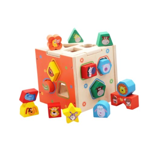 BCOATH Holztier Puzzles Für Kleinkinder Geometrie Matching Spielzubehör Lernspielzeug Für Kinder Von 1 3 Jahren Ideales Zur Frühförderung Und Spielerischen Entwicklung von BCOATH