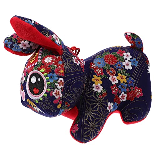 BCOATH Kaninchen-Anhänger Chinese New Year Rabbit Hasen Kuscheltier Kaninchen-Maskottchen-Spielzeug gefüllte Hasenpuppe chinesische neujahrskaninchenpuppe Sternzeichen Hase Puppe Plüsch von BCOATH