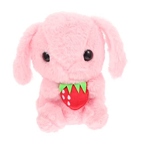 BCOATH Kaninchen Mit Hängeohren Plüschtiere Mini-Puppen Kinder Stoffhasen Gefüllte Hasenpuppen Cartoon-hase-Puppen Plüschfigur Spielzeug Ausgestopfte Kaninchentiere Plüschhase Rosa von BCOATH