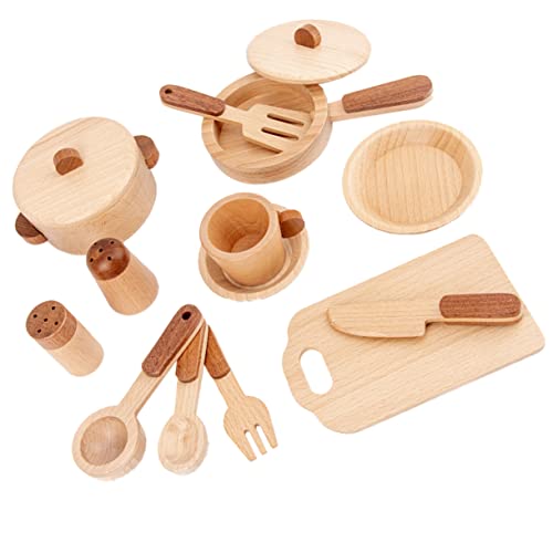 BCOATH Kinderküche Holzspielzeug Set Pädagogisches Simulation Küchenspielzeug aus Sicherem Umweltfreundlichem Material Langlebig und Realistisch für Jungen und Mädchen zur Kognitiven BCOATH Kinderküche Holzspielzeug Set Pädagogisches Simulation Küchenspielzeug aus Sicherem Umweltfreundlichem Material Langlebig und Realistisch für Jungen und Mädchen zur Kognitiven von BCOATH