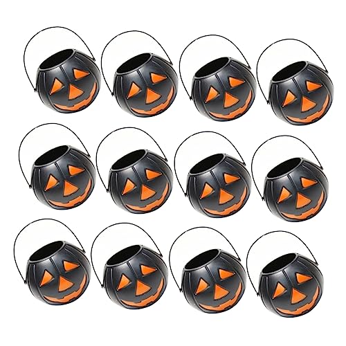 BCOATH Kürbis Eimer Süßigkeiten für Kinder Schmuck Eimer Kürbiskessel Bonbonhalter Topf Mini-Süßigkeit halloween kinder party halloween kinderparty Halloween-Requisiten Tricktöpfe Plastik von BCOATH