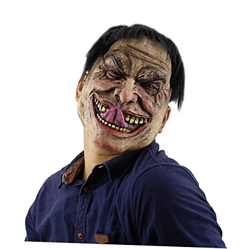 BCOATH Lustige Und Gruselige Halloween Maske Für Mottopartys Clown Maske Mit Versautem Lächeln Ideale Cosplay Requisite Für Halloween Feiern Und Maskerade Events von BCOATH