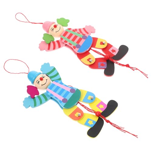 BCOATH Marionettes Puppen Spielsachen Clown Interaktive Puppe Holzmarionette Marionette Ziehen Lustige Marionetten Design Hand Schnur von BCOATH