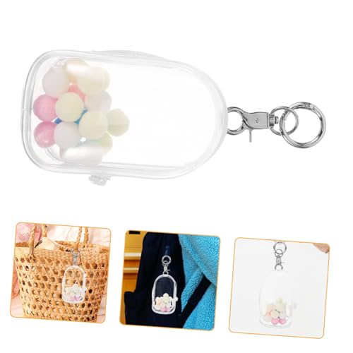 BCOATH Mini Transparente Aufbewahrungstasche mit Schlüsselanhänger Klare Displaytasche für Sammelfiguren Schützende PVC Mini Doll Bag für Puppen Schmuck und Sammlerstücke BCOATH Mini Transparente Aufbewahrungstasche mit Schlüsselanhänger Klare Displaytasche für Sammelfiguren Schützende PVC Mini Doll Bag für Puppen Schmuck und Sammlerstücke von BCOATH