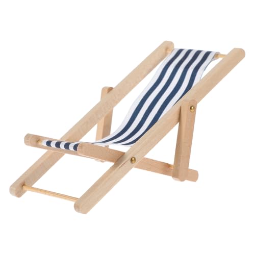 BCOATH Strand-mikrolandschaft Mini Liegestuhl Strandkorb 12 Faltbarer Lounge Stuhl Mit Streifen Für Puppenhaus Und Mikrolandschaft Deko Accessoires Und Klappstuhl Klein von BCOATH