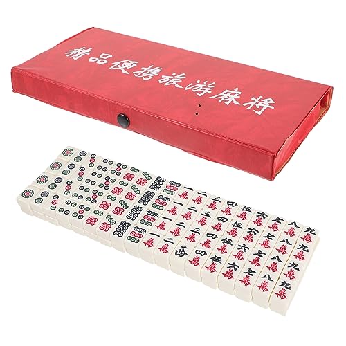 BCOATH Miniatur Fliesen Reise Tragbares Chinesisches Tragbares Kit Tragbare Spielzeug Exquisites Mahjong Reisen Reiseset von BCOATH