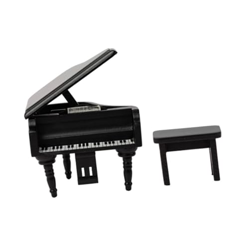 BCOATH Miniatur Puppenhaus Klavier Holzmodell Realistische Miniatur Dekoration Zubehör für Puppenhaus Stilvolles Schwarzes Mini Holzklavier für Wohn und Fotodekoration BCOATH Miniatur Puppenhaus Klavier Holzmodell Realistische Miniatur Dekoration Zubehör für Puppenhaus Stilvolles Schwarzes Mini Holzklavier für Wohn und Fotodekoration von BCOATH