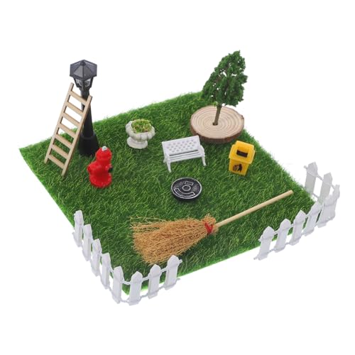 BCOATH Realistisches Miniatur-Hof-szenenset Für 1:12 Puppenhaus Dekorative Hofszene Ornament Jungen Und Mädchen Spielzeug Foto-Requisiten von BCOATH