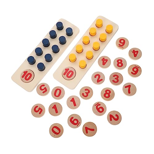 BCOATH Montessori Lernspielzeug Stapler Peg Boards Kinder Nummer Kognitiver für Unterrichten Sorter Sortieren Holzblöcke Nummernpassungsspielzeug Puzzle Spielzeug Mathematik von BCOATH