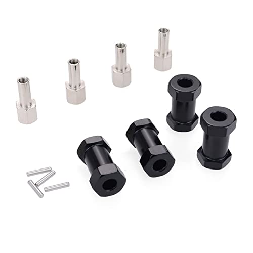 BCOATH Nabenadapter für RC-Car geländewagen Autoadapter Räder für Auto Rad-Sechskant-Nabenadapter rc Auto Rad hex Radnaben Adapter 1/10 RC Auto Radteile Sechskantadapter für RC-Car Black von BCOATH