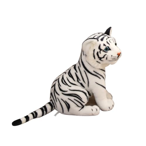 BCOATH Plüsch Tiger Weiß Stofftier Kuscheltier Realistisches Tier Motiv Weiches Geschenk Niedliche Tierpuppe BCOATH Plüsch Tiger Weiß Stofftier Kuscheltier Realistisches Tier Motiv Weiches Geschenk Niedliche Tierpuppe von BCOATH