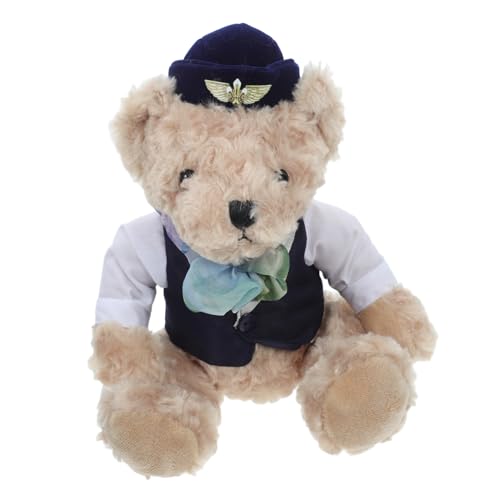 BCOATH Plüschbär Flugbegleiterin Kuscheltier Niedlich Sitzend Als Reisespielzeug Und Sofa Deko Für Teens BCOATH Plüschbär Flugbegleiterin Kuscheltier Niedlich Sitzend Als Reisespielzeug Und Sofa Deko Für Teens von BCOATH