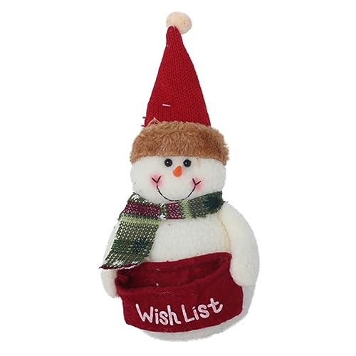 BCOATH Puppe weihnachtsschmuck Kinder Weihnachts Figuren weihnatsdeko Plüsch-Schneemannfiguren Stofftier Schneemann Präsentieren Sie den Schneemann-Anhänger Heimdekoration Polyester Weiß von BCOATH