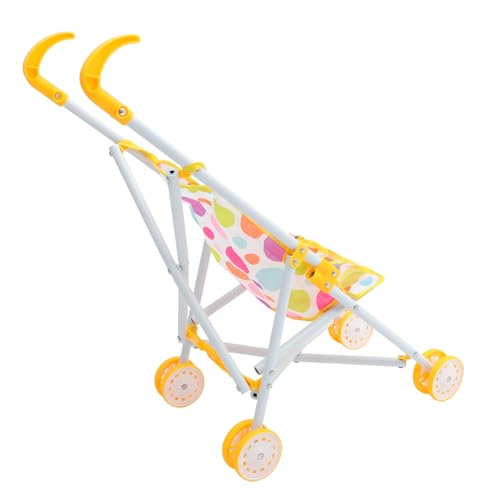 BCOATH Puppen Puppenwagen Kleinkinder Spielspielzeug Schiebe Spielen für Babypuppen Jogger Simulationspuppenwagen Kleinkind Kinder Beweglicher Kinderwagen Babydoll von BCOATH