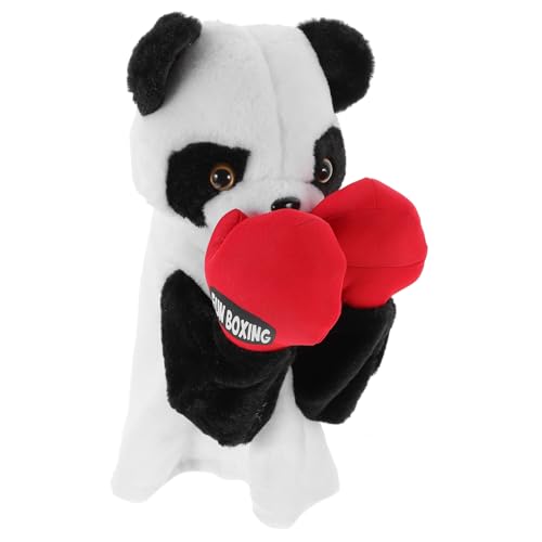 BCOATH Rollenspiele mit Tierspielzeug Kindergeburtstage Plüsch Vorschulalter Handpuppe im Plüschtier für Stretch Stimme Interaktive Simulationstiermodell Spielzeug Box Panda von BCOATH