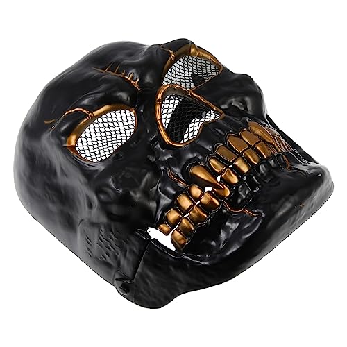 BCOATH Schädelmaske Cosplay-masken Halloween-masken Mit Beweglichem Kiefer Halloween-versorgung Skelettierte Kopfbedeckung Halloween-kostüme Für Erwachsene Gruselige Cosplay-maske Plastik von BCOATH