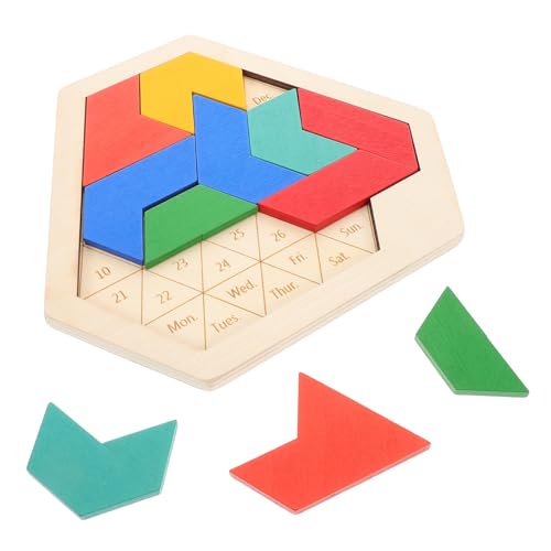 BCOATH Sechseckiges Tangram-Puzzle Aus Holz, Rätsel Für Kinder Und Erwachsene, Herausforderung Aus Holz, Denksportaufgaben, Puzzlespiele Für Familienfeiern, Denkspiele Für Kinder von BCOATH