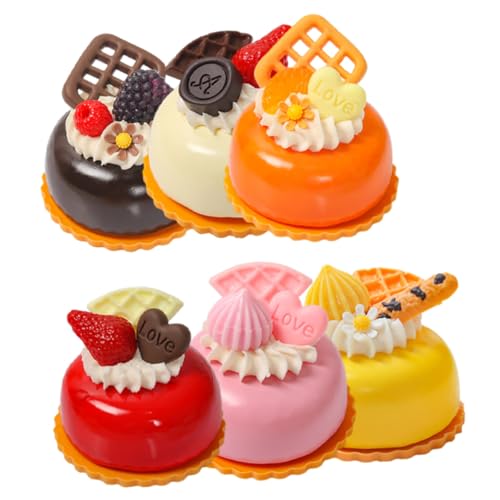 BCOATH Simulation Eiscreme Cakes Obstkuchen Gefälschte Zubehör Gefälschte Dekoration Artificial Desserts Dessert Food Faux Modell Künstlicher Modelle PVC Schreibtisch Gefälschter von BCOATH