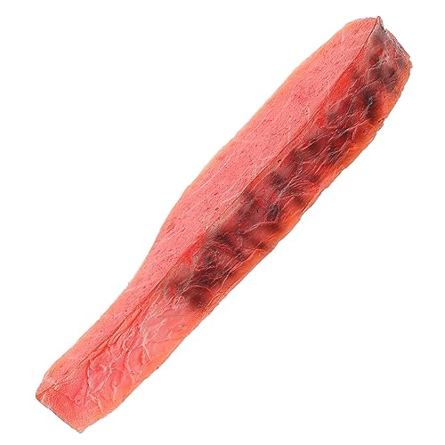 BCOATH Simulation Lachs Künstliche Fleischrequisiten Japanisches Essensmodell Simulationsfleisch Simulation Von Lachsscheiben Vorgeben Spielzeug Lebensmittel Fleisch Künstliches Sushi PVC von BCOATH