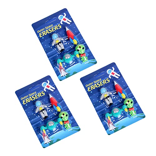 BCOATH Spielset Für Kinder 3 Sätze Mini-Spielzeug Mini-rätsel Für Kinder Süßer Radiergummi Puzzle Radiergummis Für Kinder Partytüten Für Kinder Weltraumspielzeug Flugzeug Student Platz von BCOATH