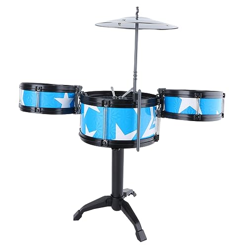 BCOATH Spielzeug-Schlagzeug Drum Set Kinder Drumset Kinder Schlagzeug Spielset Kinder Schlagzeug Set Blaue Schlagzeug Spielzeug Kinderinstrument Spielzeug Musikspielzeug Blue von BCOATH