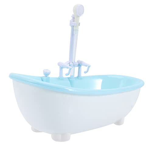 BCOATH Spielzeug für Sprühwannen Puppenzubehör Spielzeuge Badewanne für Babypuppen Badewanne Trinken Puppe Duschspielzeug Mini-Puppenbadewanne Mini-Badewannenmodell Plastik Sky-Blue von BCOATH