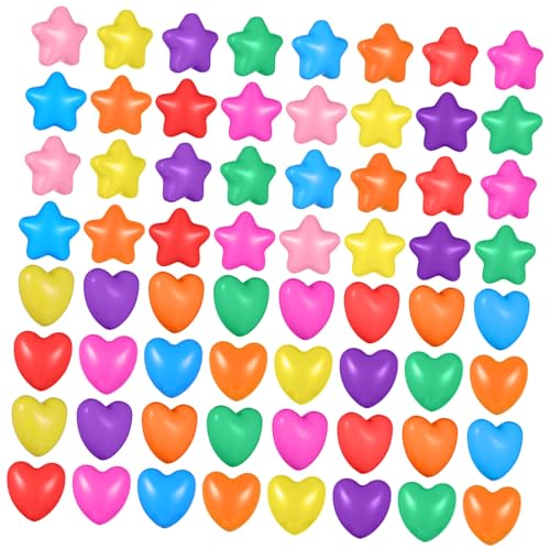 BCOATH Star Shaped Und Heart Shaped Schwimmspielzeuge Für Bunte Poolbälle Für Partys Indoor Spielplatz Und Wasseraktivitäten Ideal Für Den Sommer Spaß von BCOATH